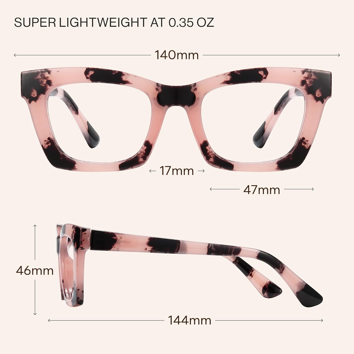CCVOO 2.5 Oprah Style Reading Glasses for Women  Stylish Eyeglasses  Blue Light Readers for Women  Cheaters