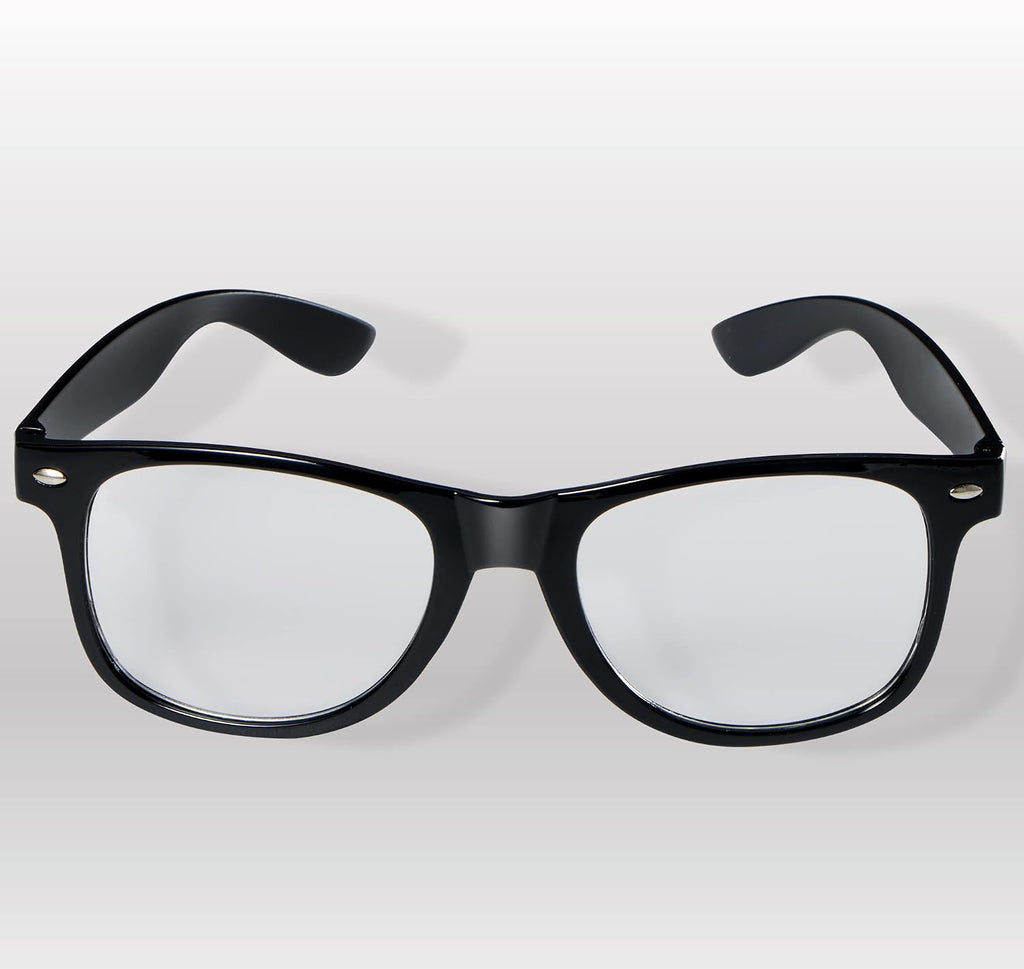 Spooktacular Creations Nerd Glasses  Black Fake Glasses with Clear Lenses Costume Props Halloween Cosplay for Men Women Adult Halloween Accessories Outfit