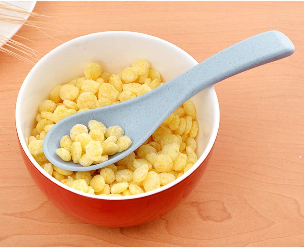 Soup Spoons  Microwave Dishwasher Safe Meal Spoon  4 Pcs 5.9 Inch Europe Style spoon Sets for Kid or Adult