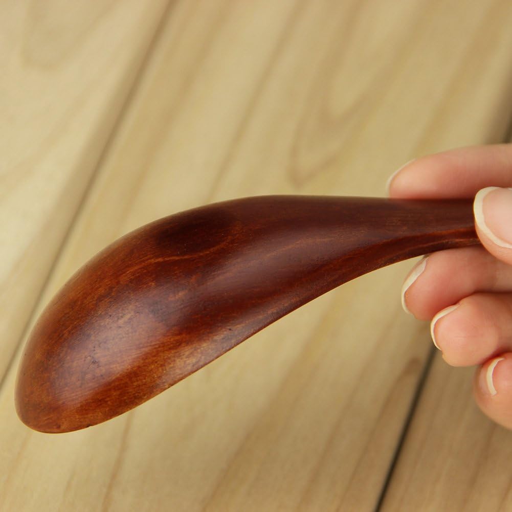 AOOSY Soup Spoons  Wooden Spoons  4 Pieces Japanese Style LightWeight Table Spoon Kitchen Utensil for Adults