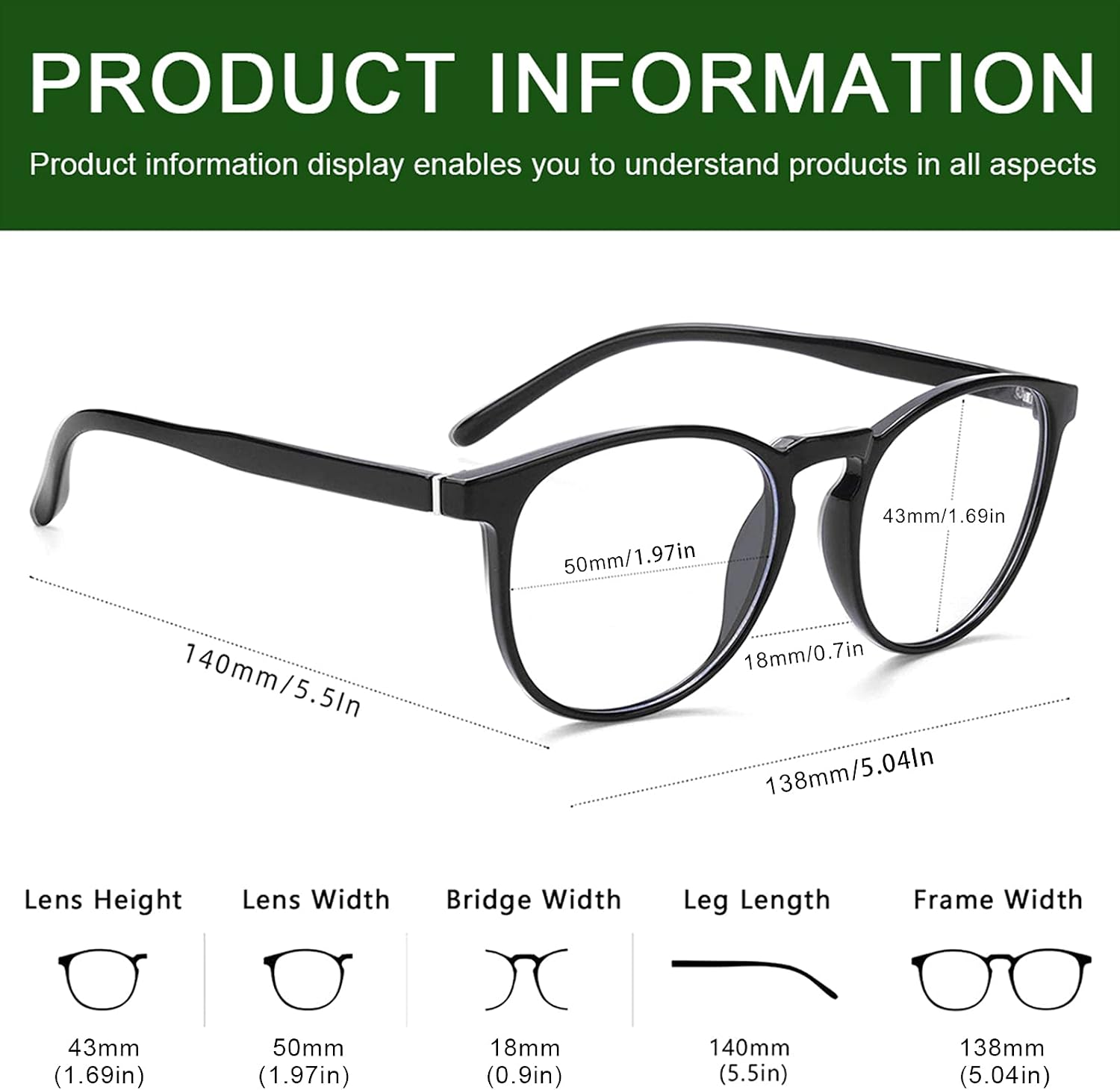 Przene 3 Pack Blue Light Blocking Glasses Women/Men Retro Round Computer Glasses Anti Eye Strain/UV/Glare  Gaming Glasses. (Black/Crystal/Amber)