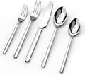 KINGSTONE Silverware Set  20 Piece Flatware Cutlery Set for 4  18/10 Stainless Steel Silverware Mirror Polished Dishwasher Safe for Home  Restaurant  Wedding  Party(Silver  20 pieces for 4)