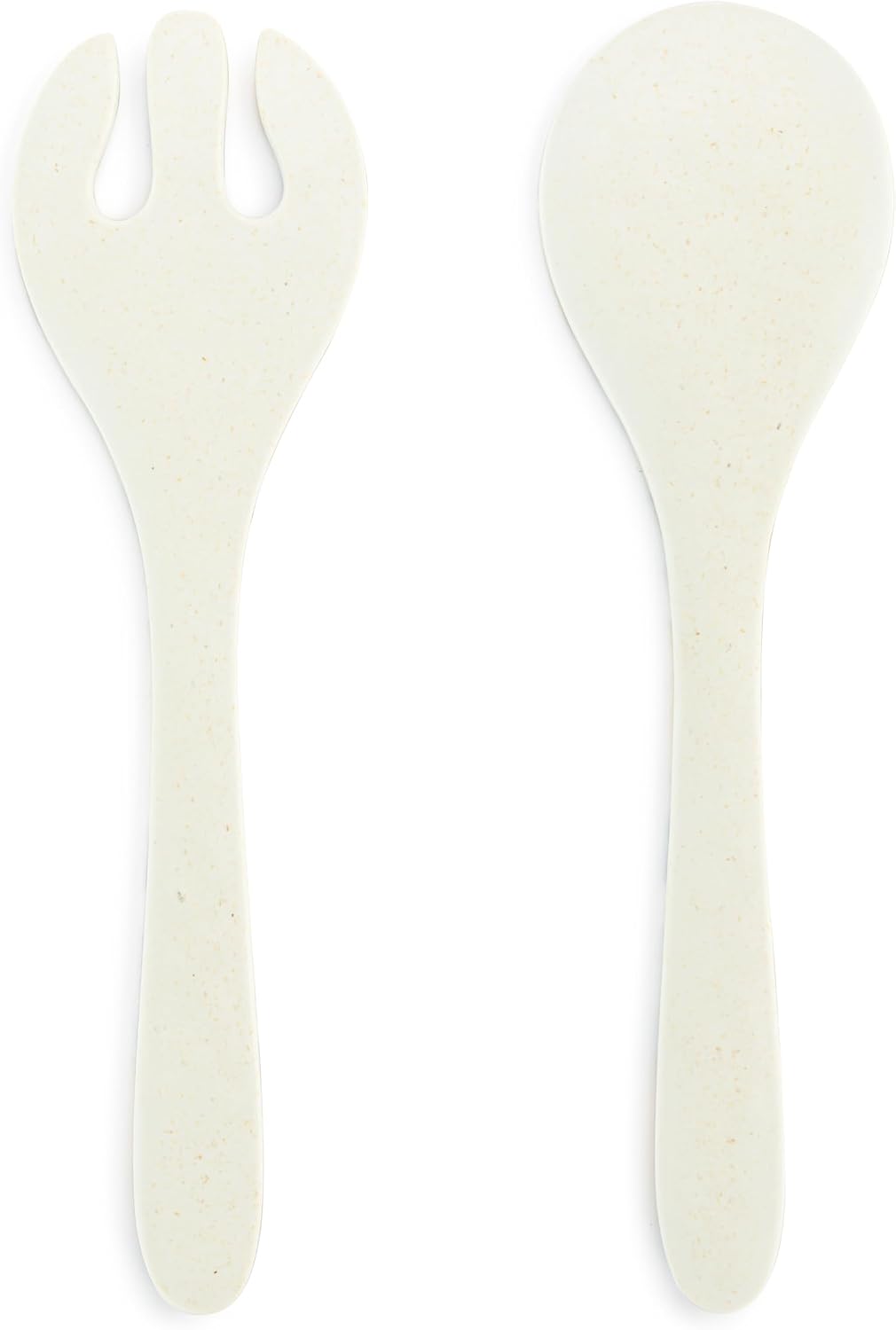 DEMDACO Black and White Plaid - 11 Inch Melamine Spoon Fork Salad Server Set
