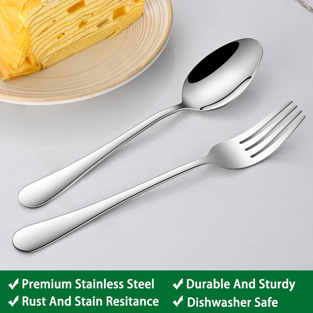 Salad Forks Set 16-Piece 6.7 Inch Dessert Fork Stainless Steel Tea Forks Set Durable Dishwasher Safe Silverware Fork For Party Wedding Restaurant