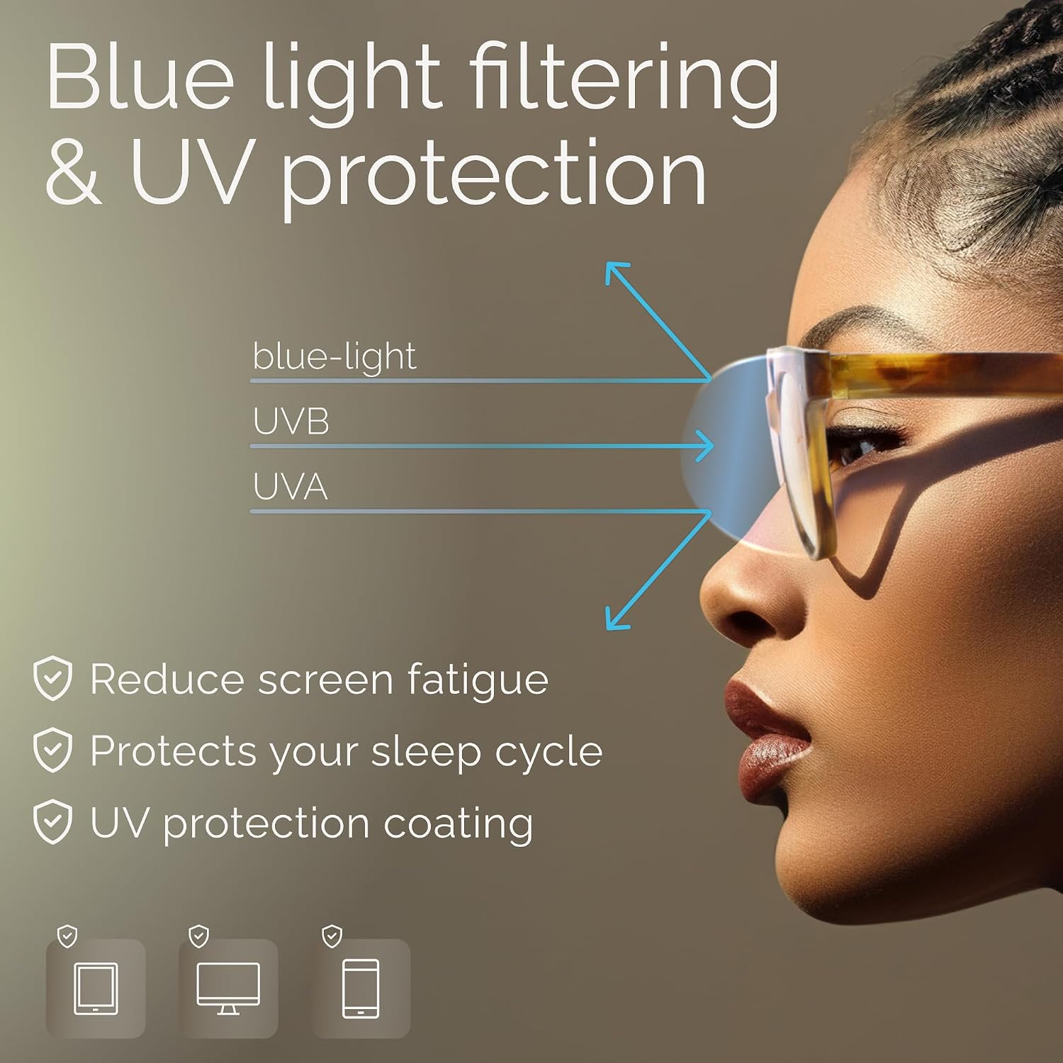 miyya Blue Light Glasses for Women & Men – Oversized UV & Blue Light Blocker Chunky Frames  All-Day Comfort  Stylish Eyewear