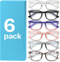 MIGSIR 6 Pack Blue Light Blocking Glasses for Women Men – Stylish Computer & Gaming Glasses  Fashion Square Frame Eyewear