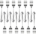 New Star Foodservice 58666 Rose Pattern  18/0 Stainless Steel  Salad Fork  6.2-Inch  Set of 12