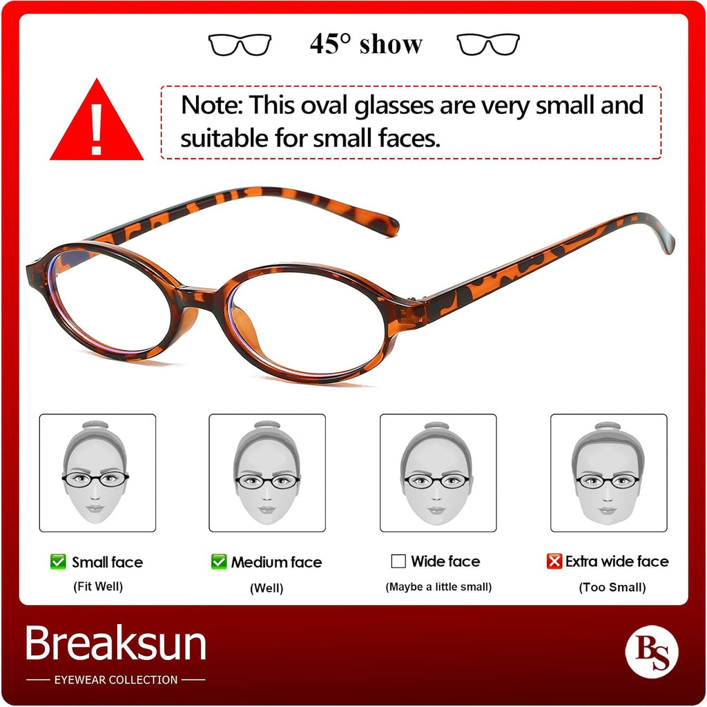 Retro Small Oval Glasses for Women Men 90s Small Face Blue Light Eyeglasses Cosplay Y2K Fake Glasses