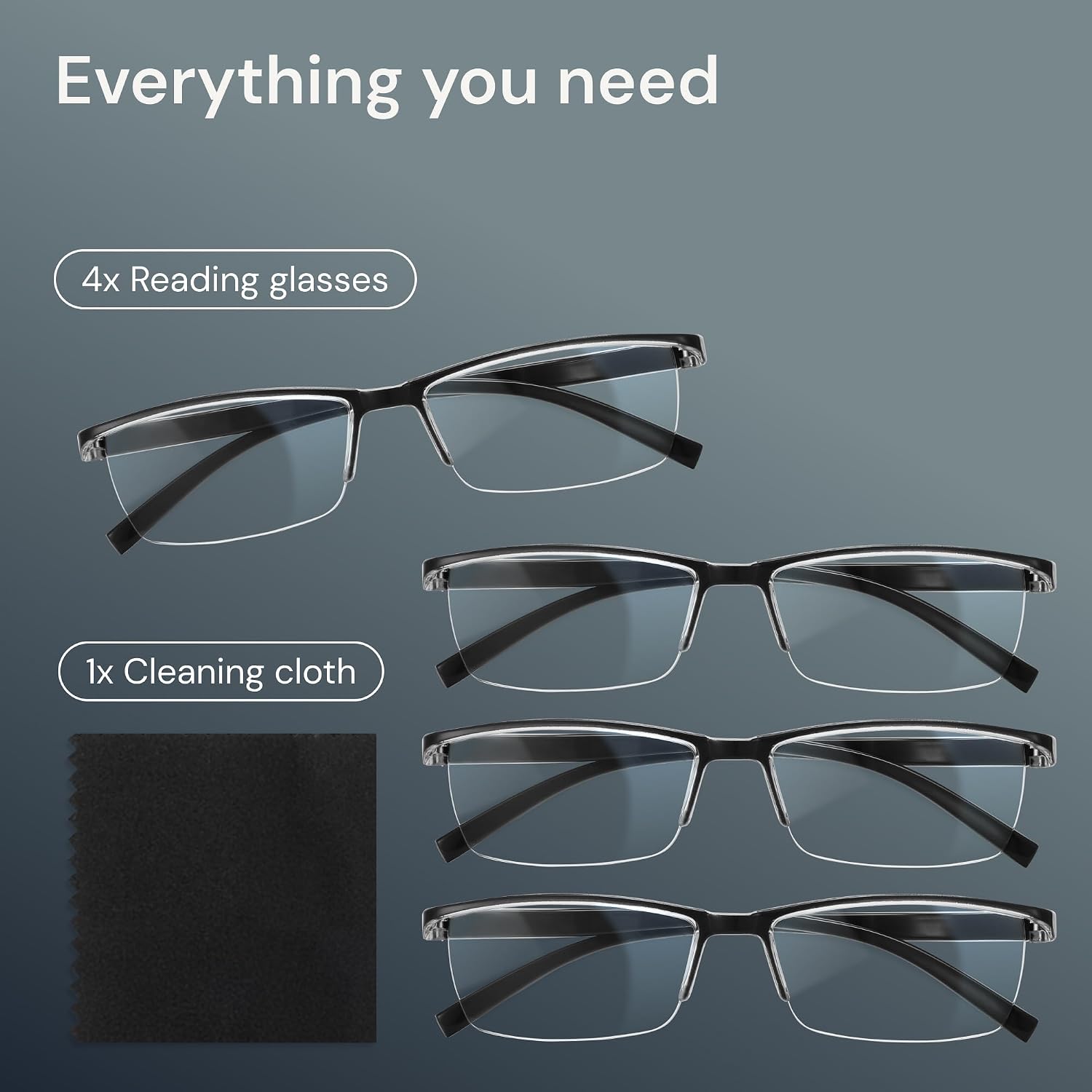 Gaoye 1.75 Executive Style Reading Glasses Men - Durable Readers with Blue Light Filtering- Comfortable Fit with TR90 Frames