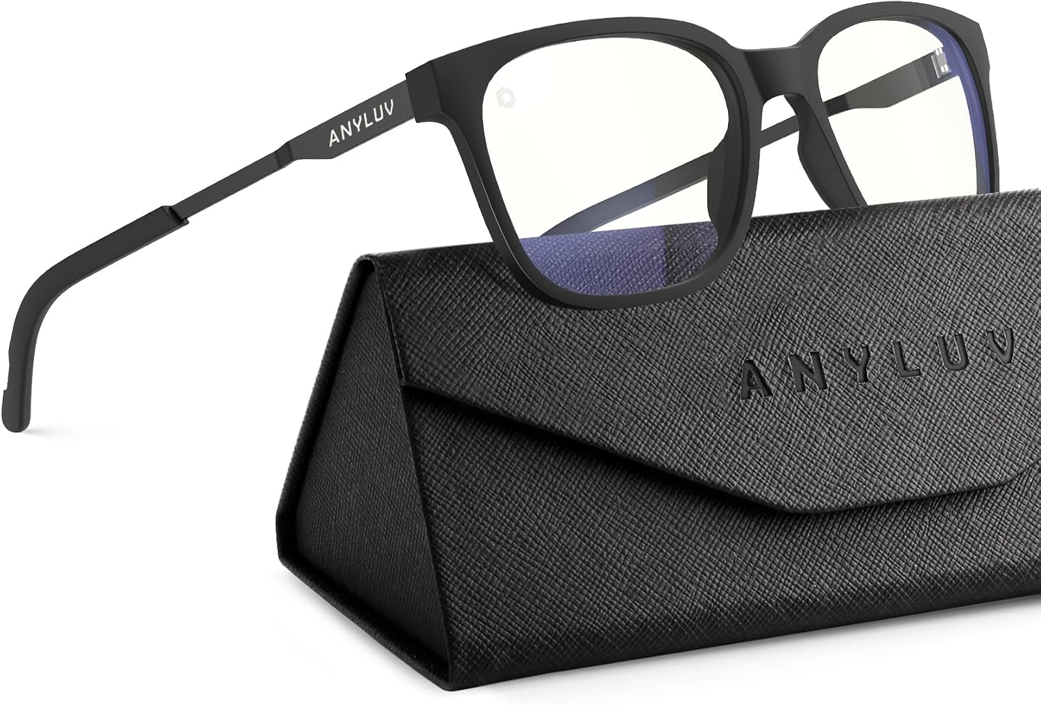 ANYLUV Blue Light Glasses for Men  Lightweight Computer Gaming Glasses  Stylish Anti Eyestrain Blue Light Blocking Men