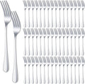 48 Pcs Dinner Stainless Steel Forks Set 8.2 Inch Silverware Forks Bulk Metal Salad Mirror Polished Forks for Dessert  Home  Kitchen  Restaurant