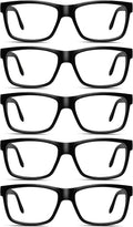 5 Pack Reading Glasses for Women Men Blue Light Blocking - UV Filter Computer Readers Anti Eyestrain Eyeglasses