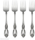 Oneida Louisiana 4-Piece Fine Salad Forks Stainless Steel Silverware Set  18/8 Stainless Steel Small Fork Set  Service For 4  Dishwasher Safe  Silver  Mirror Finish  Metal  Utensils (Silver  4 Piece)