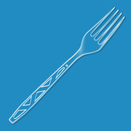 Amazon Basics Disposable Clear Plastic Forks  Premium Quality  100 Count  Large Pack
