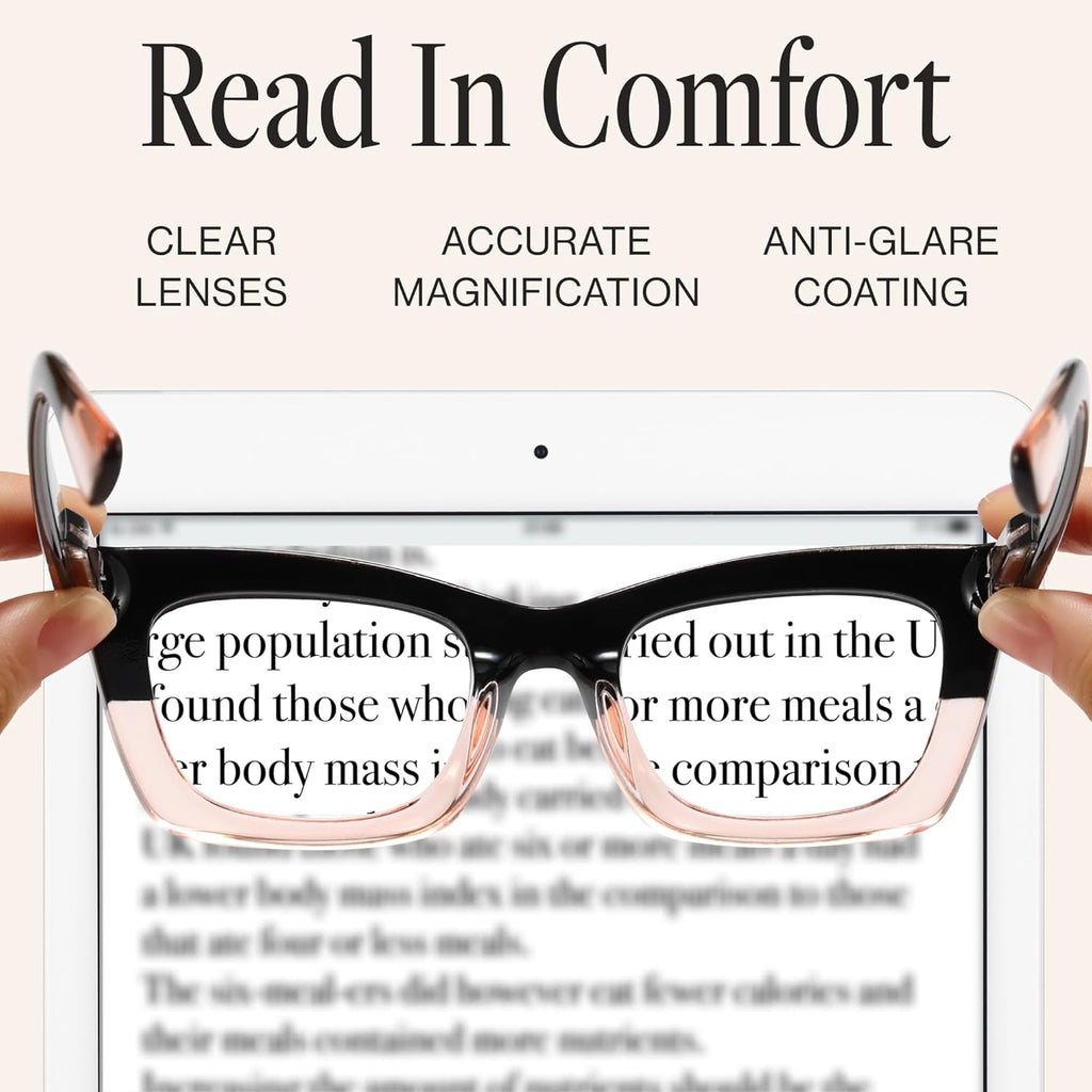 CCVOO 2.5 Oprah Style Reading Glasses for Women  Stylish Eyeglasses  Blue Light Readers for Women  Cheaters