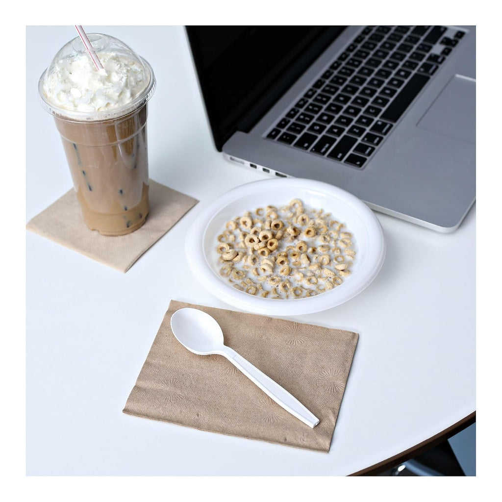 Boardwalk Heavyweight Polystyrene Cutlery  Soup Spoon  White  1000/Carton