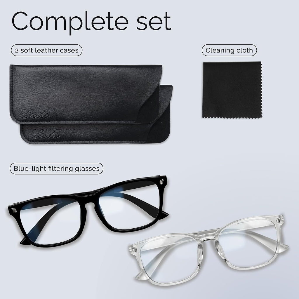 livho High Tech Blue Light Glasses - Advanced Blue Light Blocking Computer Glasses - Screen Fatigue & UV Protection