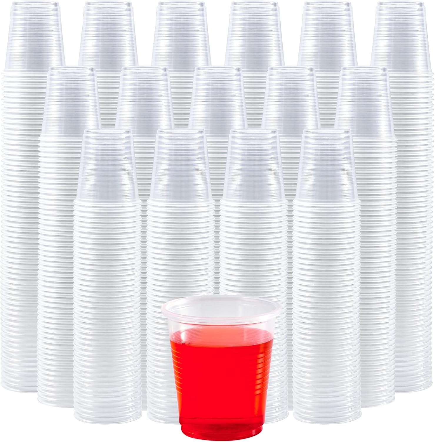 1200Pack 3oz Plastic Cups Disposable Mouthwash Cups 3 Ounce Small Clear Tumblers for Tasting  Drinking and Party