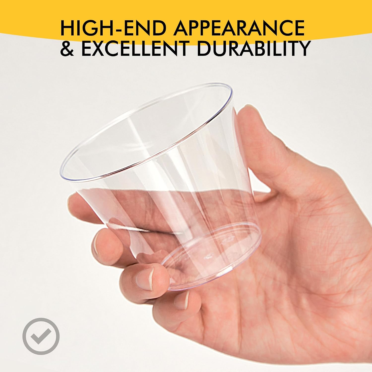 RACETOP 200 Pack 9 oz Clear Plastic Cups for Party  Disposable Clear Cup  Disposable Cups  Wine Glasses Cups  Plastic Cocktail Glasses
