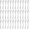 Pleafind 36-Pcs Salad Forks Set (7.1 inch)  Stainless Steel Flatware Forks Silverware  Mirror Polished Dessert Forks Bulk Set  Small Metal Forks for Home  Kitchen  Restaurant  Dishwasher Safe