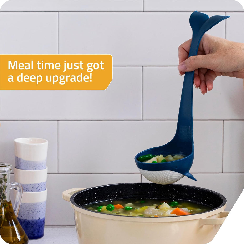 Peleg Design Souper Tail Soup Ladle - Ideal for Cooking  Serving Soup  Stew  and more – Fun and Decorative Ladle Spoon during Meals or Gatherings