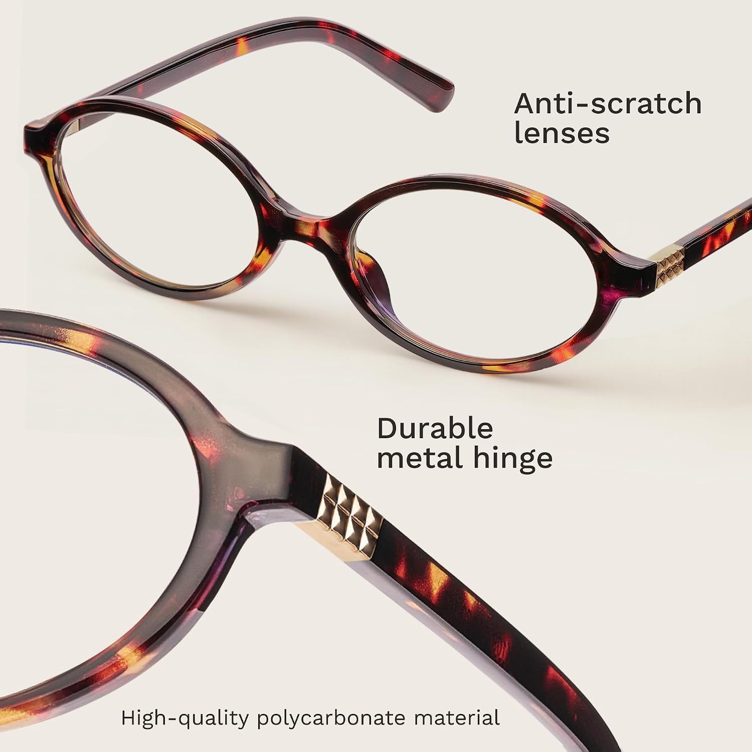 livho Blue Light Glasses for Women – Y2K Aesthetic Edgy Oval & Rectangle Frame & Blush Pink Case  90s Vibe Screen Protection