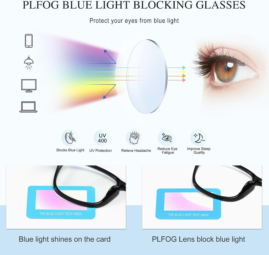 Blue Light Glasses For Woman Men - Anti Eyestrain Computer Gaming Eyeglasses Blue Light Blocking Glasses