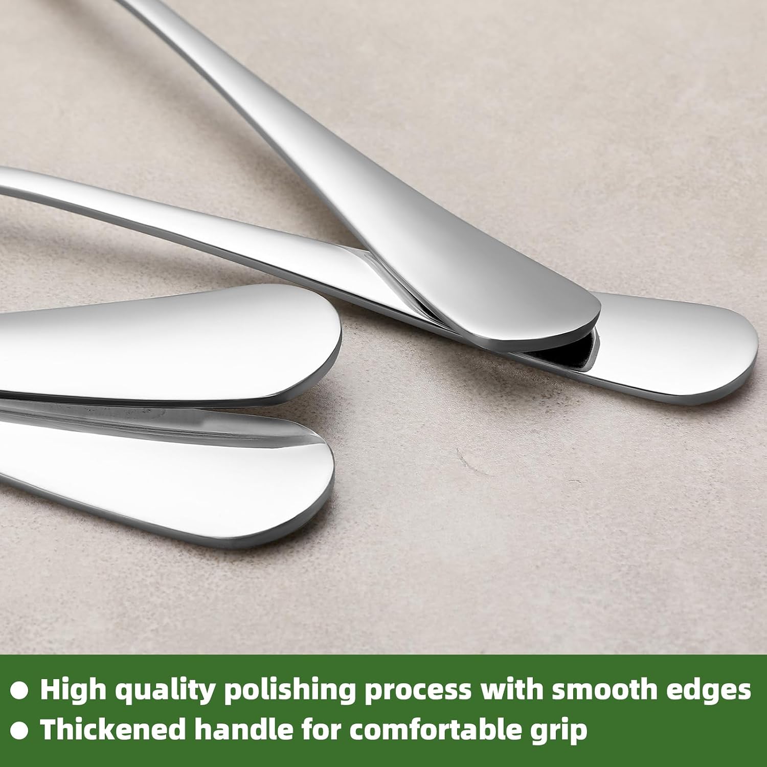 24 Pcs Forks and Spoons Silverware Set  Food Grade Stainless Steel Flatware Cutlery Set for Home  Kitchen and Restaurant  12 Dinner Fork(8") and 12 Teaspoon(6.7")  Mirror Polished  Dishwasher Safe