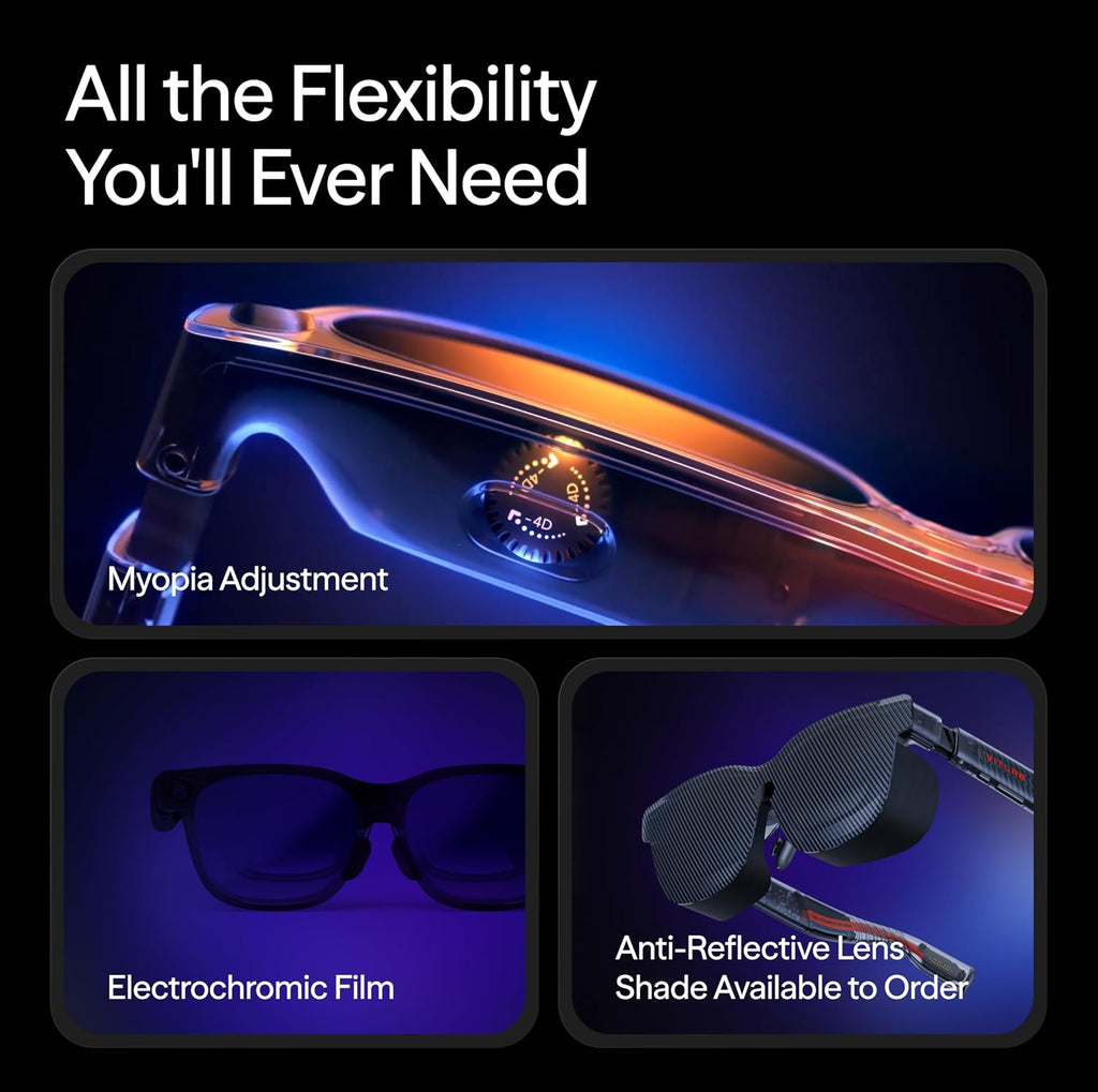 VITURE Luma Pro XR Glasses — 152” 1200p Ultra Sharp Display  1000 Nits  52° FOV  Dimming Adjustments  AR Glass for iPhone 17/16/15  Android  Mac  PC  Steam Deck  First-Ever XR Experience for Switch 2