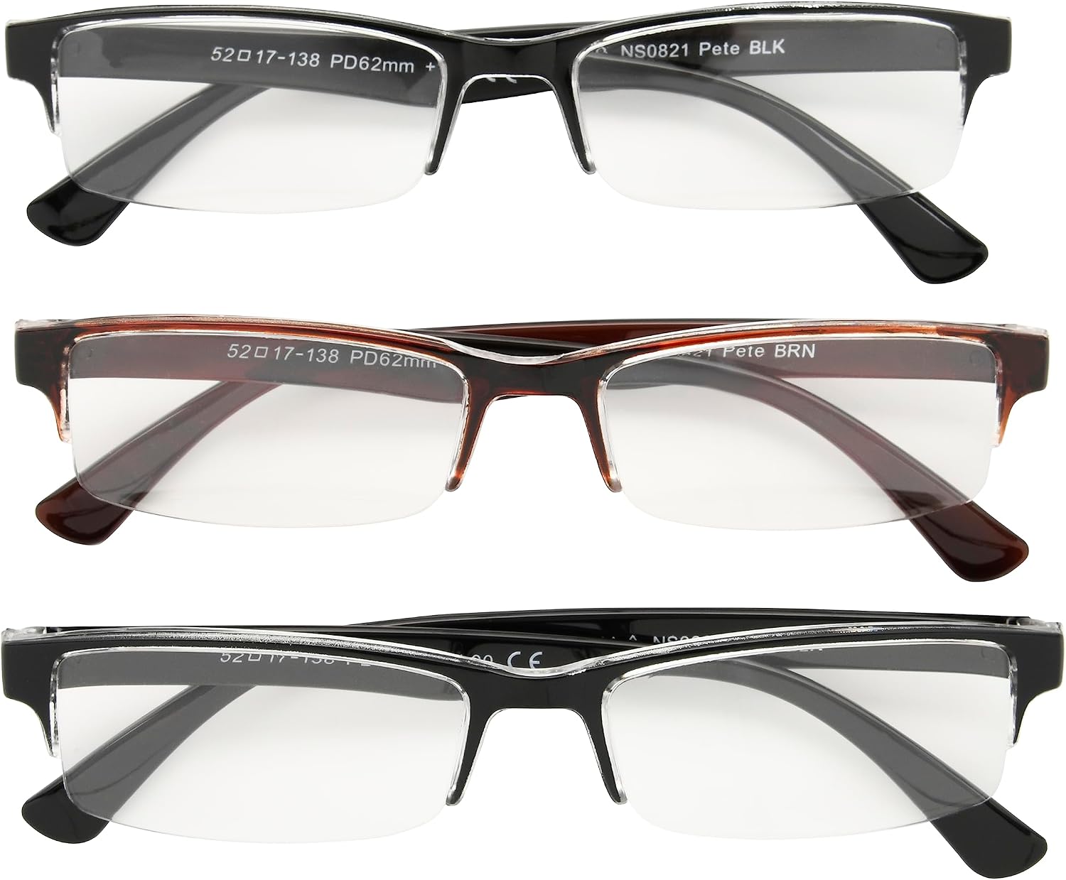 Foster Grant mens Pete Rectangular Reading Glasses