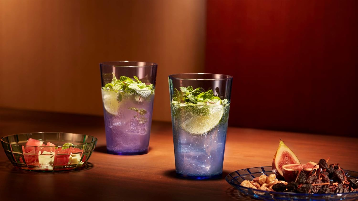 SCANDINOVIA - 19oz Unbreakable Premium Drinking Glasses Set of 6 - Super Grade Acrylic Plastic - Perfect for Gifts - Dishwasher Safe - Stackable - Drinkware Cups Reusable Water Tumbler