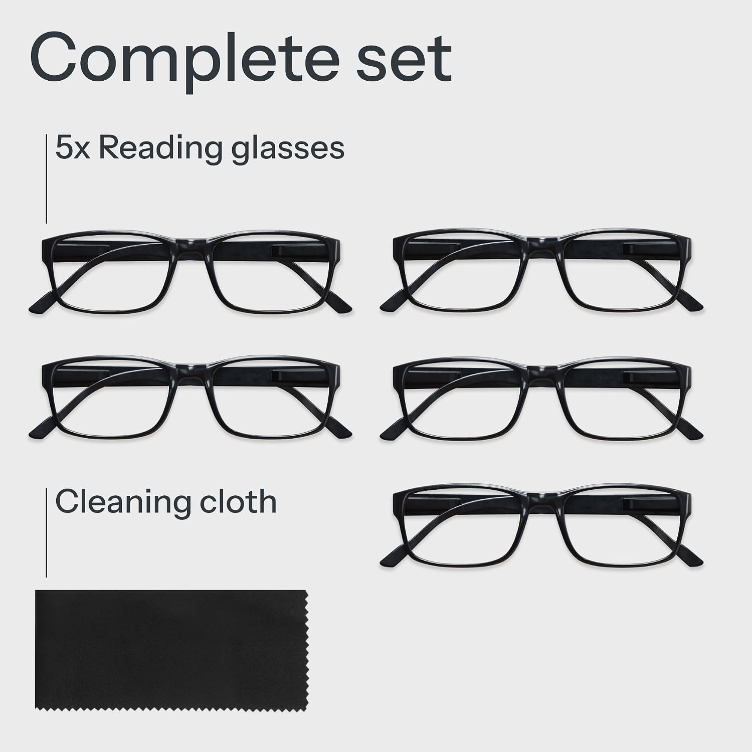 Gaoye Professional Reading Glasses for All Day - Computer Readers with Blue Light Protection - Value Pack