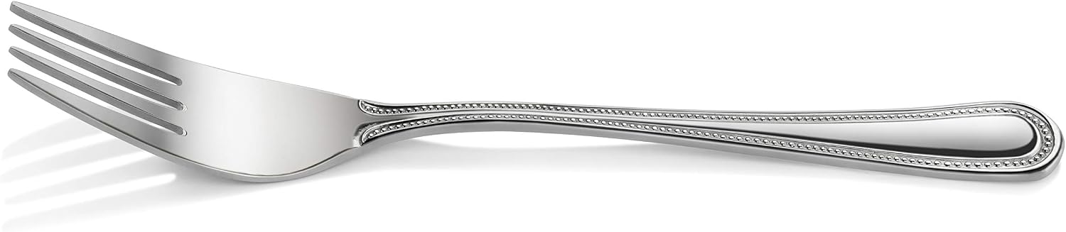 New Star Foodservice 1029734 Bead Pattern  18/0 Stainless Steel  Salad Fork  6.6-Inch Set of 12