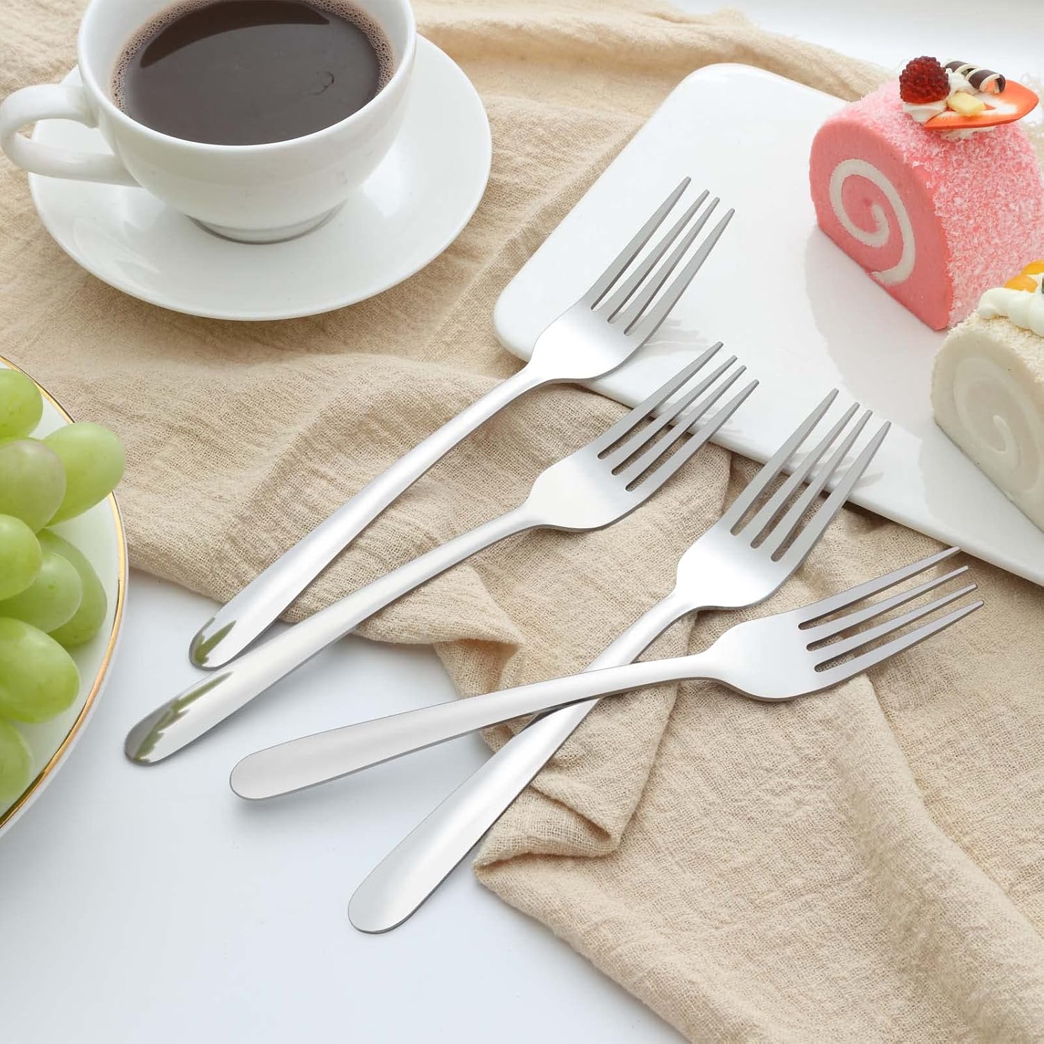 36 Piece Salad Forks  7 Inch Small Forks in Stainless Steel mirror polished and Dishwasher Safe  Used For Tasting Cakes and Fruits