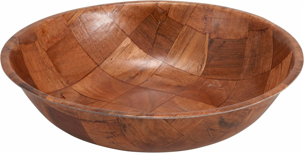 Winco WWB-12 12" Woven Wood Salad Bowl