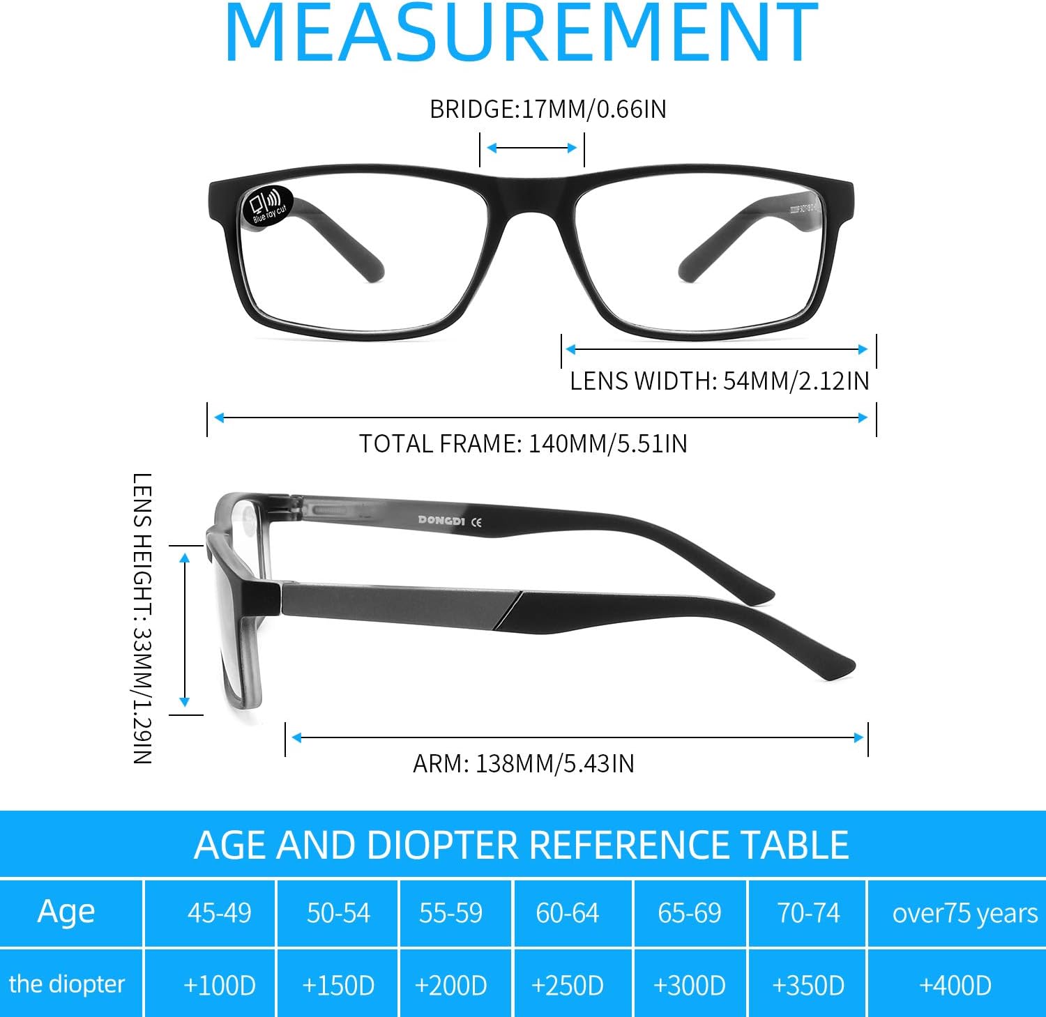 DONGDI Blue Light Blocking Reading Glasses 4 Pack Computer Readers for Women Men Anti Glare UV Ray Filter Eyeglasses… (4mix colors  2.00)