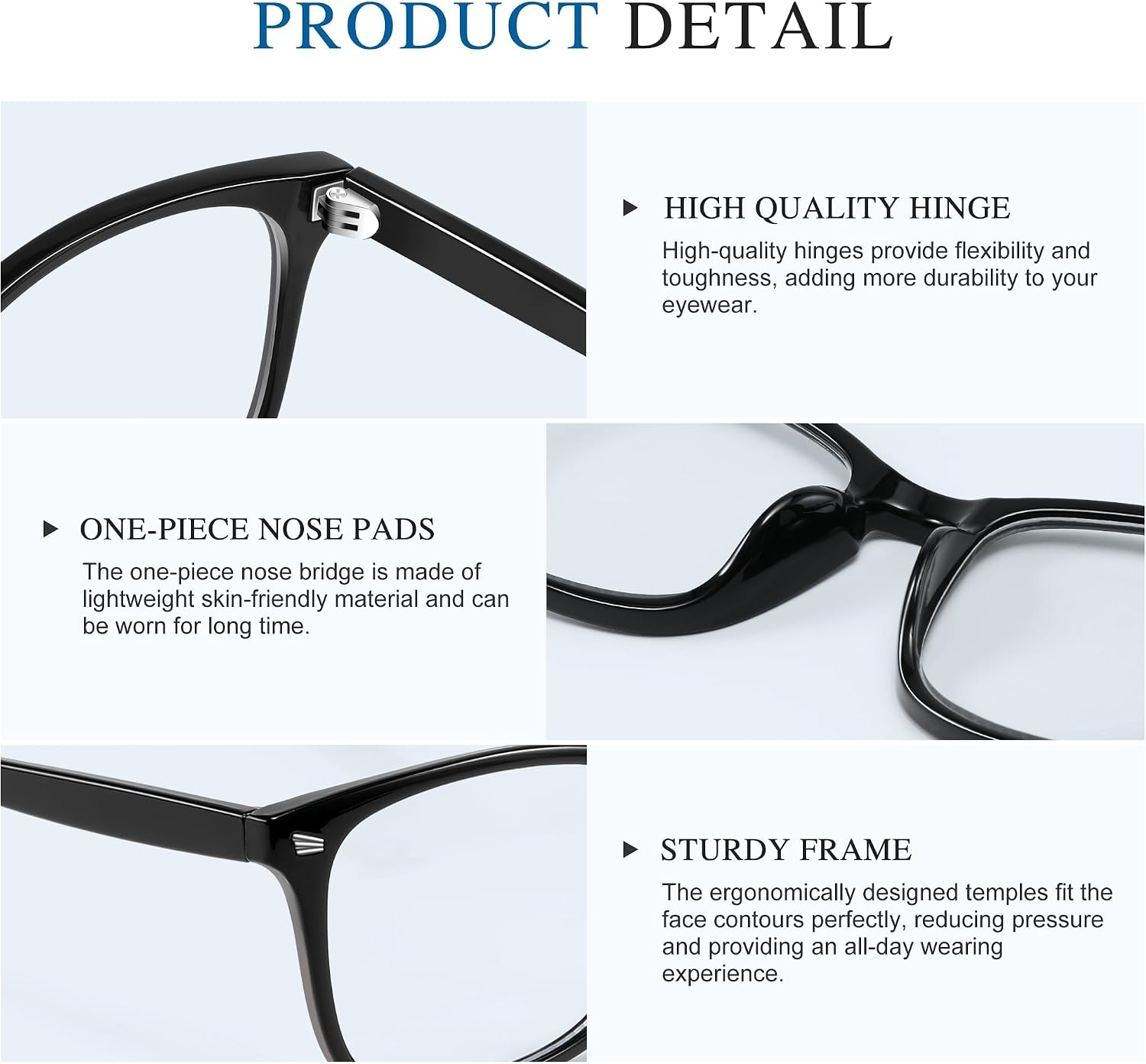 Blue Light Glasses For Woman Men - Anti Eyestrain Computer Gaming Eyeglasses Blue Light Blocking Glasses