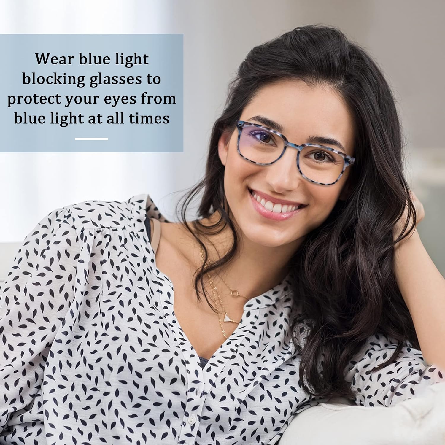5 Pack Reading Glasses Blue Light Blocking for Women Computer Readers with Spring Hinge