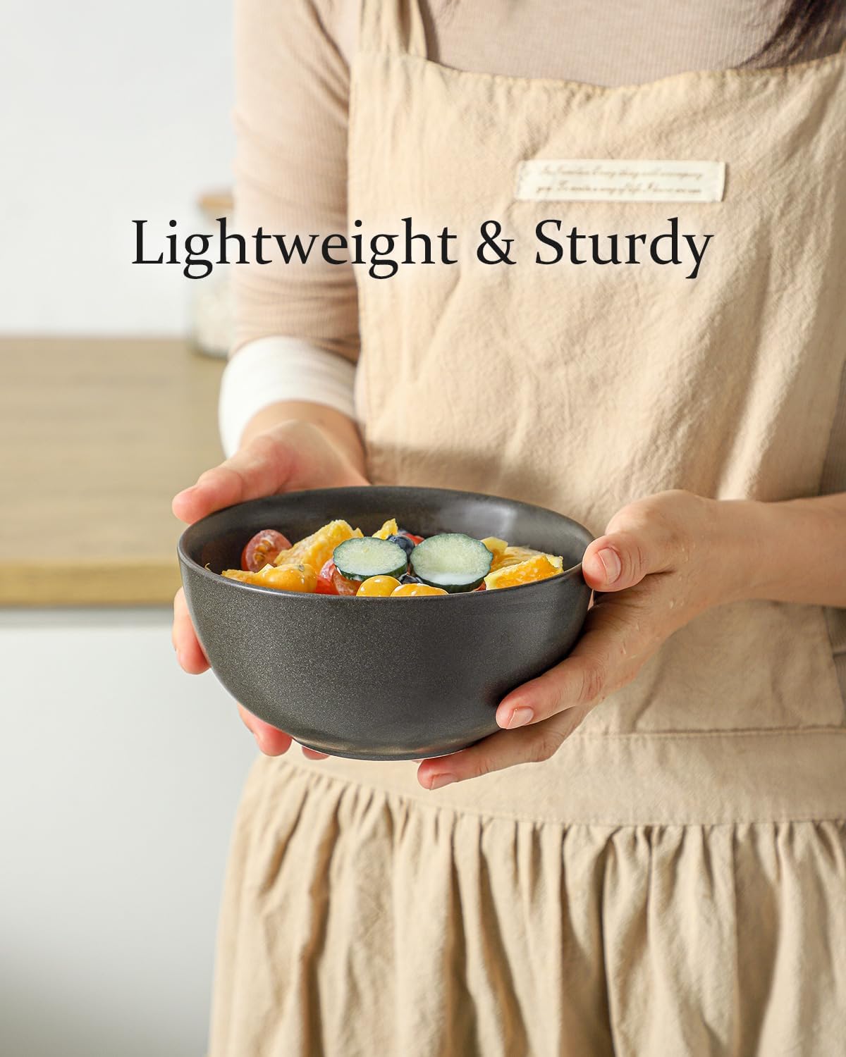 Cereal Bowls  24 oz Soup Bowls Set of 4  Ceramic Bowls Set for Salad  Fruit  Breakfast  Dessert  Stoneware Bowls for Kitchen  Dishwasher & Microwave Safe  Matte Black