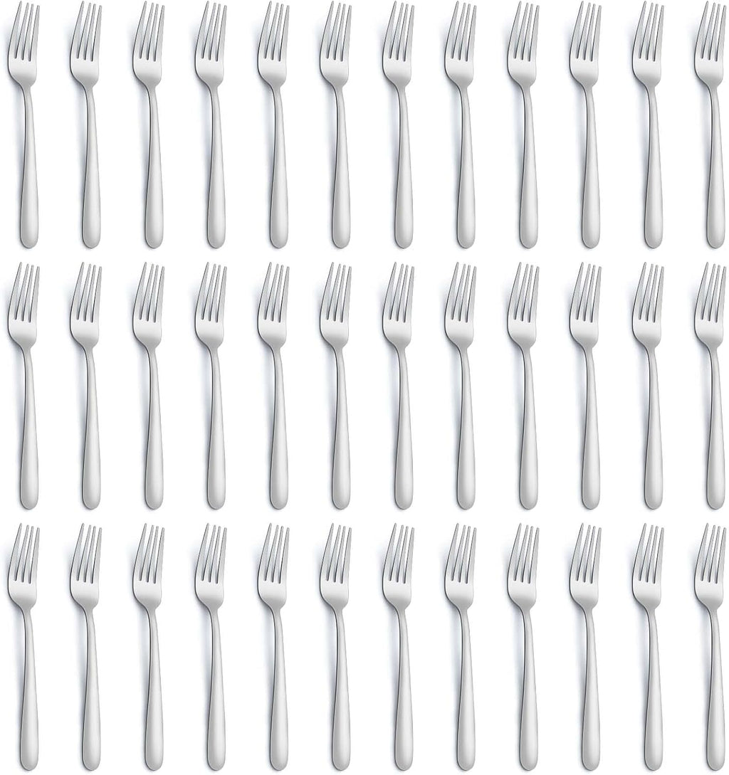 36 Piece Salad Forks  7 Inch Small Forks in Stainless Steel mirror polished and Dishwasher Safe  Used For Tasting Cakes and Fruits