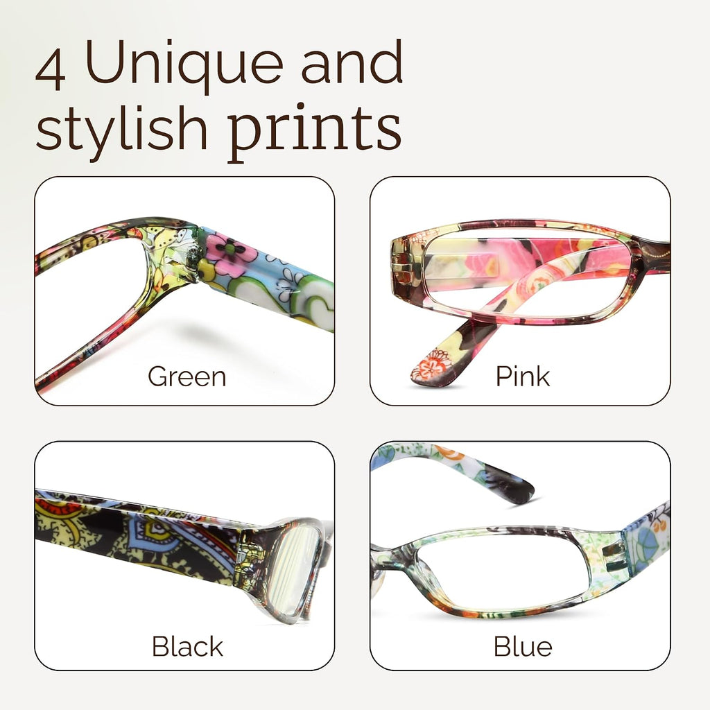 Gaoye +2.75 Readers for Women  Blue Light Blocking Reading Glasses  Stylish Reading Glasses for Women in 4 Patterns