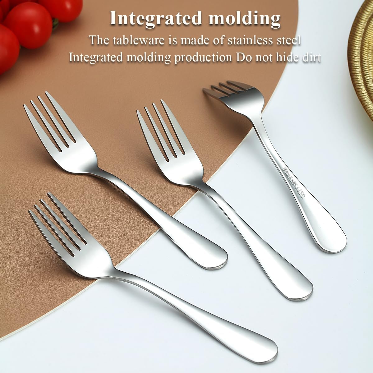 Evanda Dessert Forks Set of 12 Pack  5.62" Stainless Steel Pastry Fork  Appetizer Fork for Fruit  Cake  Cheese  Party Trips  Cafes  Restaurants  Easy To Clean  Dishwasher Safe