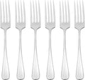 Oneida Savor Everyday Flatware Dinner Forks  Set of 6  18/0 Stainless Steel  Silverware Set  Dishwasher Safe