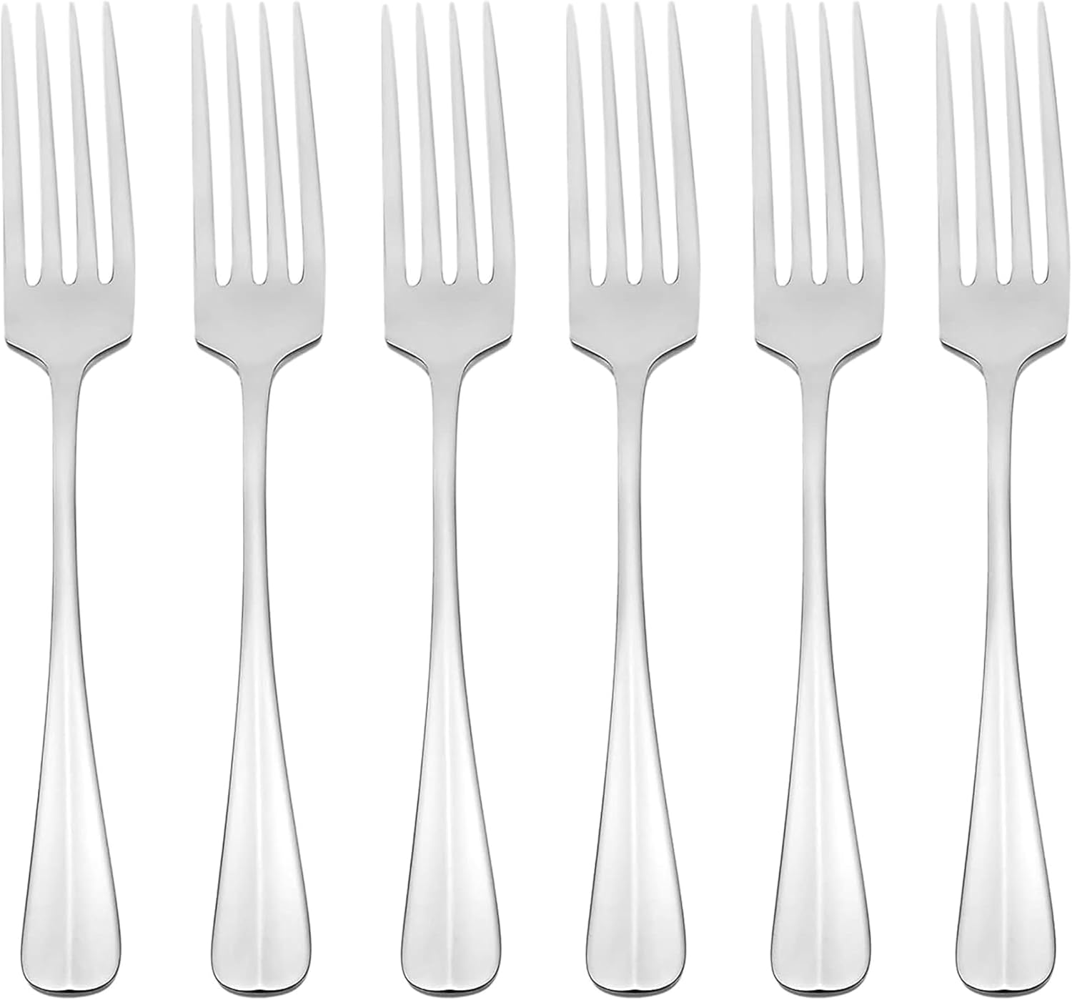 Oneida Savor Everyday Flatware Dinner Forks  Set of 6  18/0 Stainless Steel  Silverware Set  Dishwasher Safe