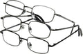 Foster Grant mens Council Rectangular Reading Glasses