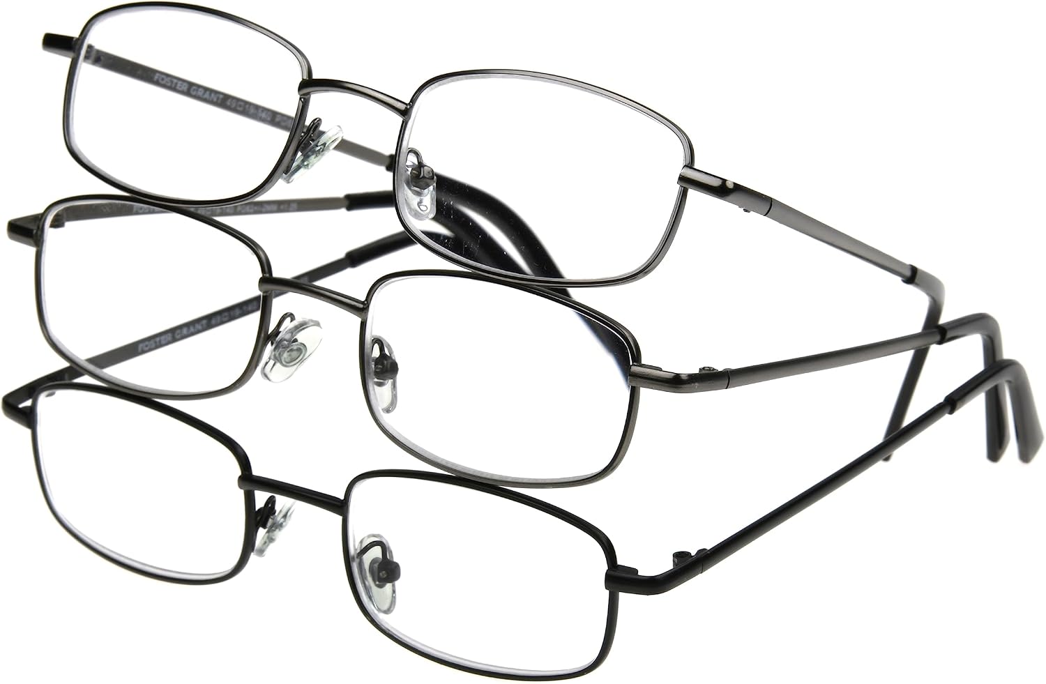 Foster Grant mens Council Rectangular Reading Glasses