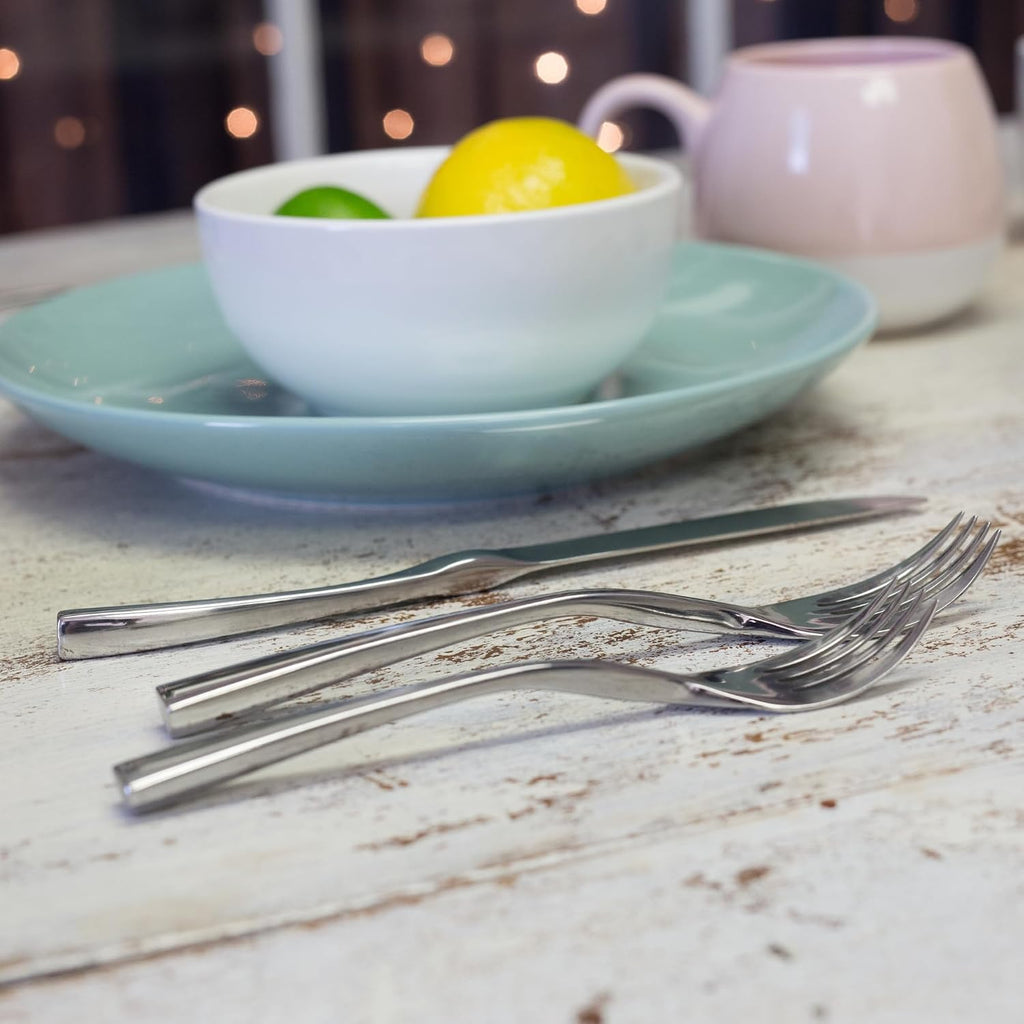 Knork Chrome Curve Salad Fork 4 Piece Set