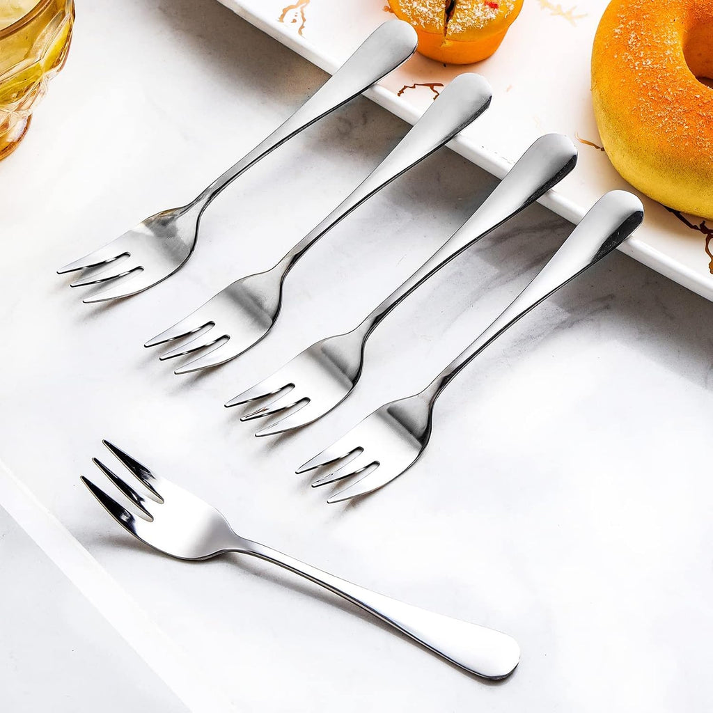 Dessert Forks Set of 12  5.5Inches  Stainless Steel Cocktail Fork  Appetizer Small Forks  Fruit Salad Fork for Party  Hotel  Restaurant，Dishwasher Safe