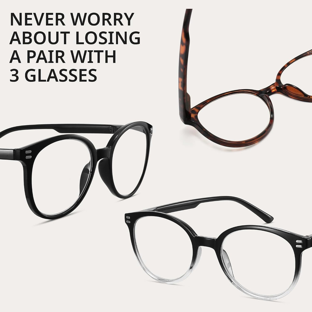 GIBLOGO Reading Glasses for Women/Men Eye Glasses Blue Light Reading Glasses Cheaters Eyeglasses