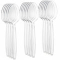 Premium Disposable Clear Plastic Soup Spoons (50 Count) | Transparent  Durable  and Convenient for Parties  Events  and Everyday Use